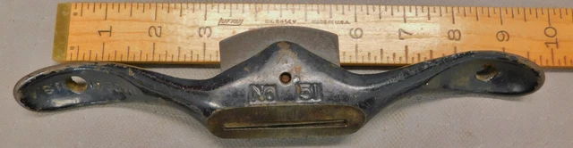 No. 51 Spoke Shave Stanley Made Genuine Antique Woodworking Edge Tool 2