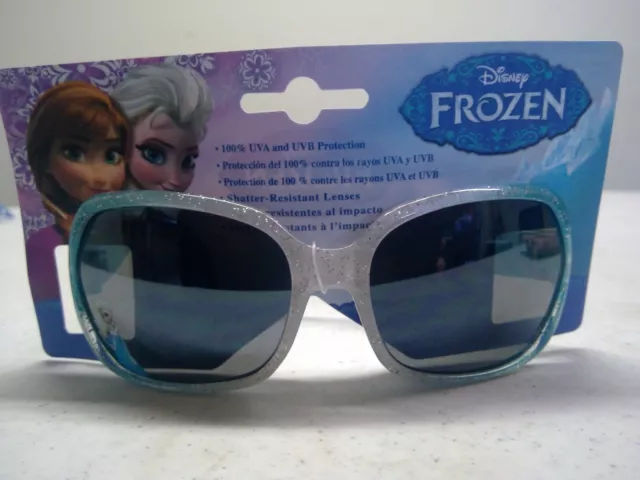 NEW NWT Girls Kids Disney Frozen Elsa Sunglasses white blue sparkles glitter