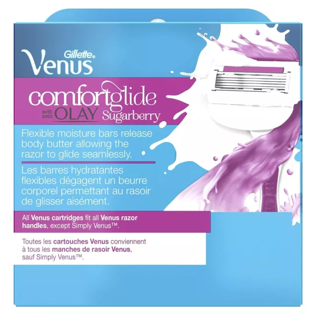 Recambios de hoja de afeitar Gillette Venus ComfortGlide para mujer Olay x6 2