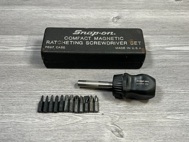 SNAP ON COMPACT Ratcheting Magnetic Screwdriver Set SSDMRIA w/ PB67 ...