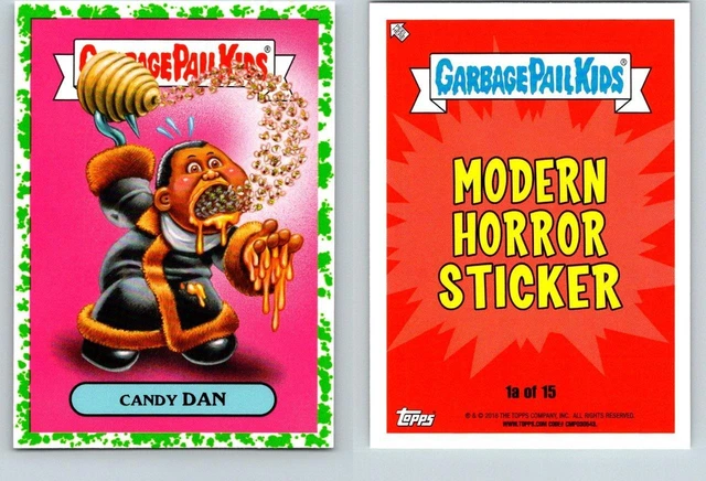2018 Topps Garbage Pail Kids Oh The Horror-ible Modern Horror Candy Dan 1a Green 2018 Topps Garbage Pail Kids Oh The Horror-ible Modern Horror Candy Dan 1a Green