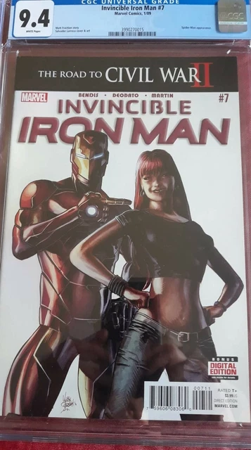 Invincible Iron Man V3 #7 (1st Cameo Riri Williams; Spider-Man; 9.4)byComicBlink