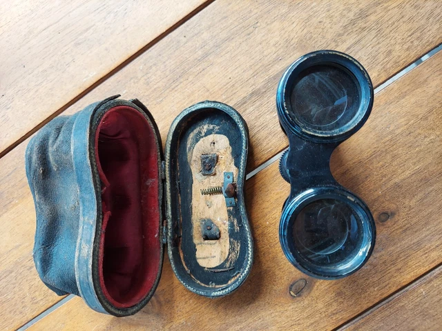 BINOCULARS ANTIQUE CIVIL WAR ERA "LEMAIRE FABT OF PARIS" + Leather case BINOCULARS ANTIQUE CIVIL WAR ERA "LEMAIRE FABT OF PARIS" + Leather case