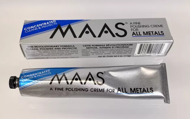 2 Tube Discount + FREE Polishing Cloth - Buy Maas Metal Polish