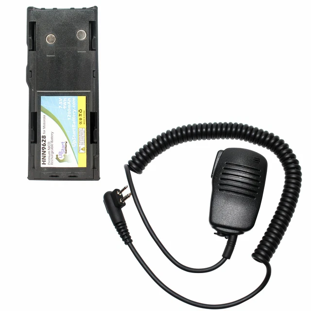 NICD Battery & Shoulder Speaker Mic for Motorola GP300, LTS2000