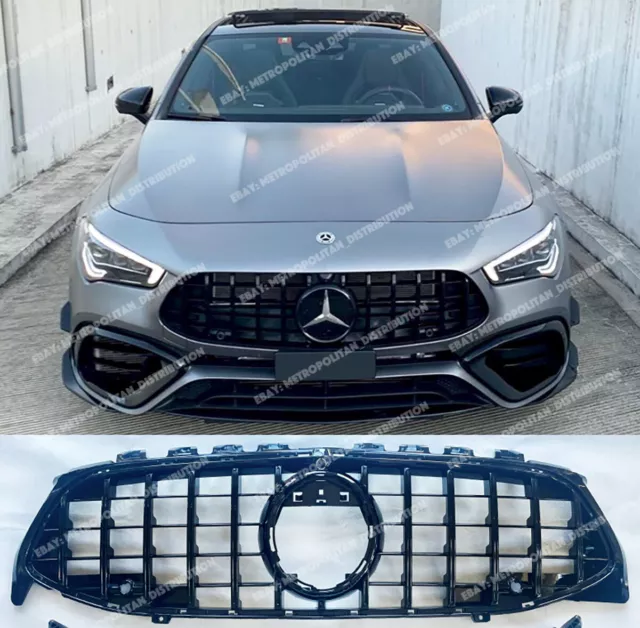 Mercedes CLA w118 Black GT R Panamericana Grille C118 X118 Coupe Shooting brake
