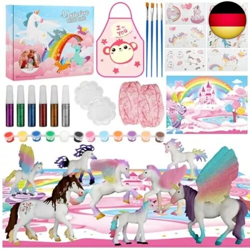 NVIYAM Malerei Einhorn Kit DIY Kunst und Handwerk Set Kinder Einhörnern