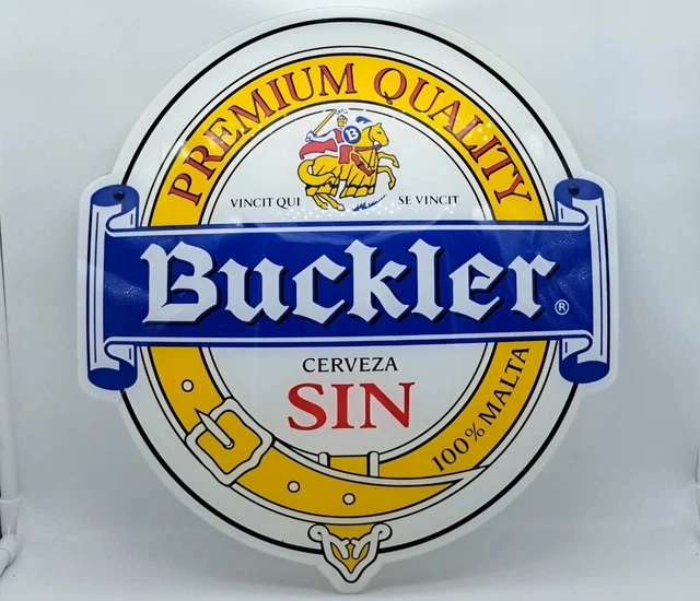 Insegna Targa In Plastica Birra Buckler Cerveza Sin-Sign Beer Bier Pils-Vintage