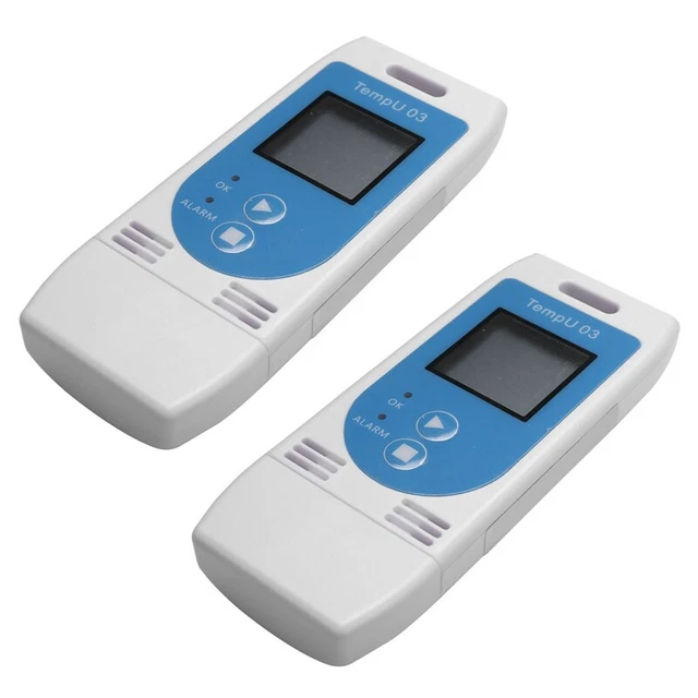 2 x data logger temperatura umidità USB riutilizzabile data logger RH TEMP RecordeP2H6
