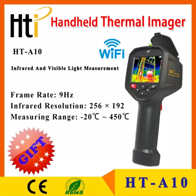 Hti HT-A10 Infrared Thermal Imager Camera IR Resolution 256x192 Thermal Imaging