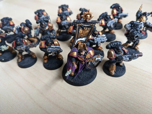 Warhammer 40k Assault on Black Reach Captain with Space Marine Army Warhammer 40k Assault on Black Reach Captain with Space Marine Army