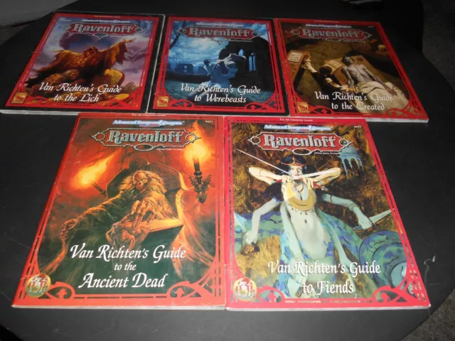 AD&D Ravenloft Lot of 5:  RR Series (#2) 6, 7, 8, 9, 10 (Original/Complete!)