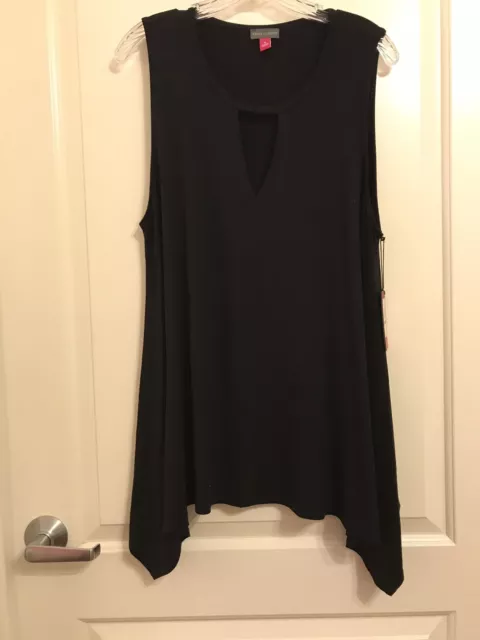 Vince Camito Sleeveles Top, Black, Size XL, MSRP $79
