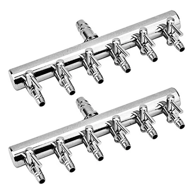 2X Aquarium Air Flow Splitter Fish Tank Air Control  Oxygen Distributor FishA6H4
