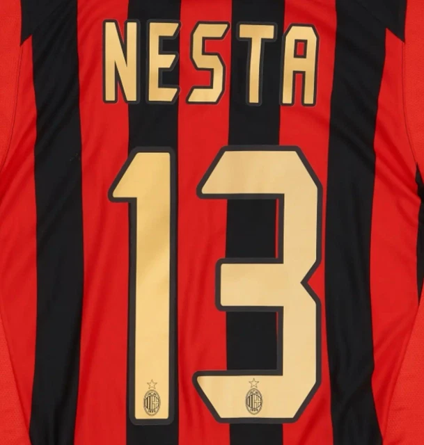 Maillot AC Milan Nesta 13 - 2004/2007 - Neuf Avec étiquettes - Stilscreen