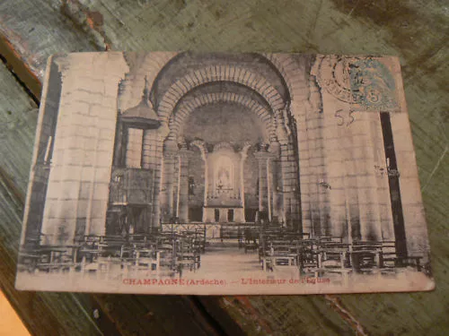 cpa 07 church interior champagne 2