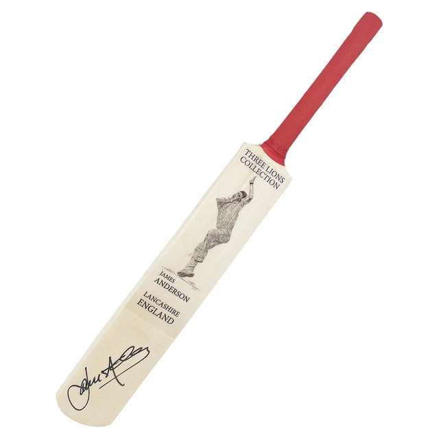 Signed Jimmy Anderson Mini Bat - Ashes Winner 2015 +COA