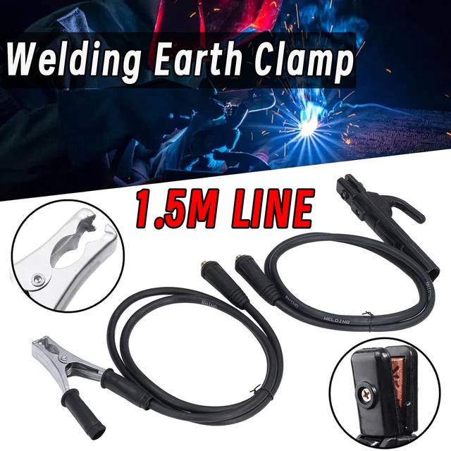 300A WELDING EARTH Ground Clamp Stick Welder Cable For DC MMA Welding