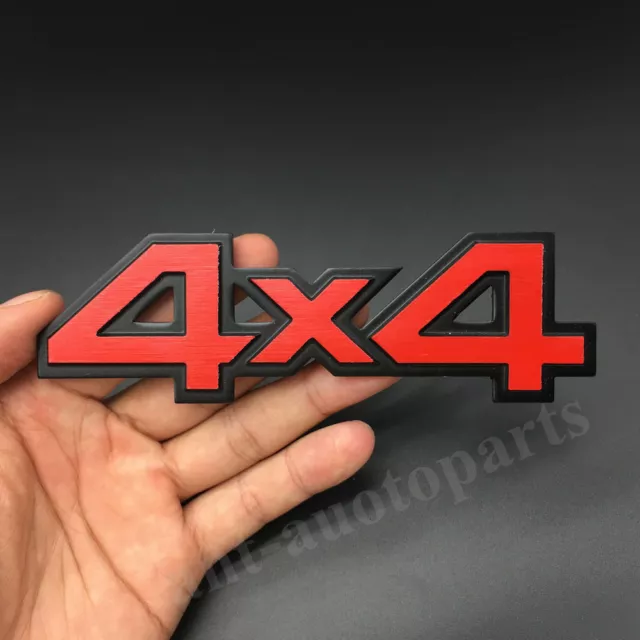 Metal Chrome Red 4WD 4x4 Car Rear Trunk Tailgate Emblem Badges Decal Sticker SUV
