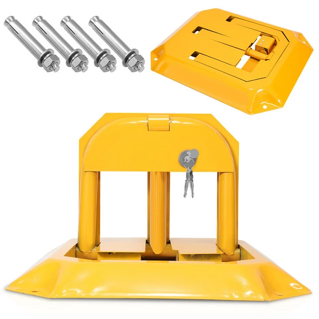 NAIZY Parkpfosten Klappbar Parkplatzsperre Mit 3 Schlüssel