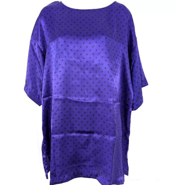 VINTAGE 90S GOLD Label Victoria Secret Satin Purple Silky Sleepshirt ...