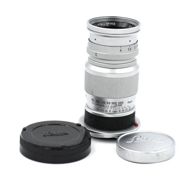 Ernst LEITZ WETZLAR Leica Bayonet Mount Elmar f=9cm(90mm) 1:4, Nr1558087, c-1958