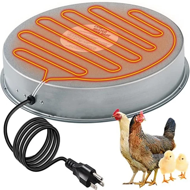 14.6 in Poultry Waterer Heated Base  Poultry Water Dispenser Heating
