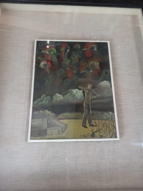 Luigi Regianini Olio Su Masonite 20x25 1958
