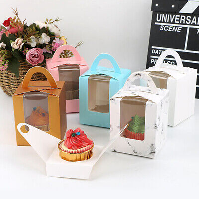 Cajas individuales de cupcakes cajas de pasteles con ventana de exhibición caja Cup Cakes EE. UU. #!
