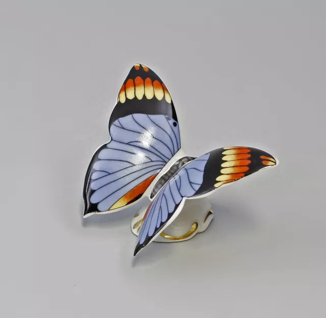 9944390 Mariposa sobre Base Azul Kämmer Figura de Porcelana 7 ,5x5, 5x4cm