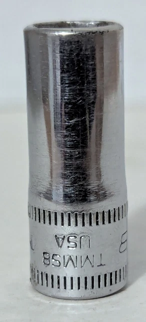 Snap On 1/4 Drive 14MM 6PT Metric Deep Chrome Socket STMM14