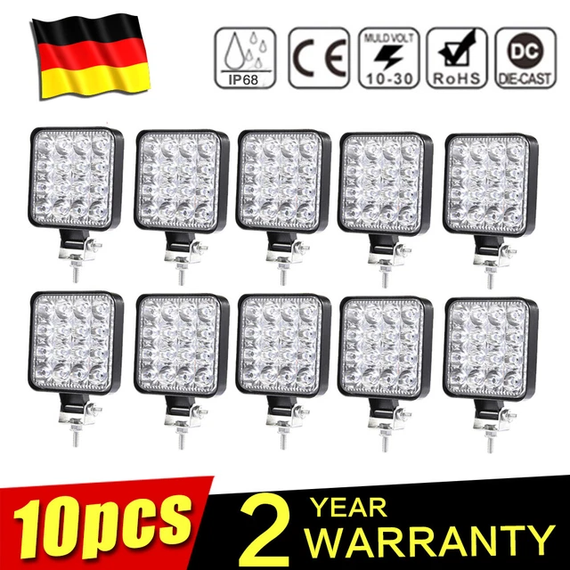 10pcs Reversing Lights Work Lights Tractor 48W 12Volt LED