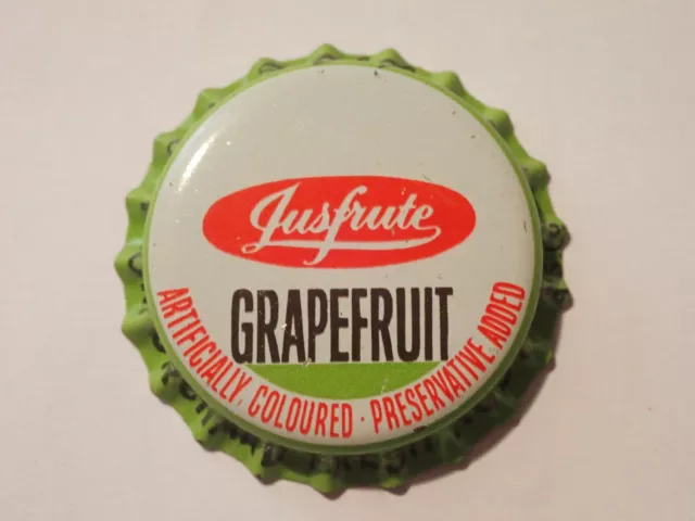 CROWN SEAL BOTTLE CAP JUSFRUTE GRAPEFRUIT c1960s in EXCELLENT UNUSED CONDITION