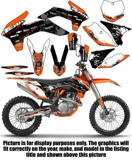 2002 KTM SX 125 250 380 400 520 Graphique Set Déco Kit Stickers MX Autocollant