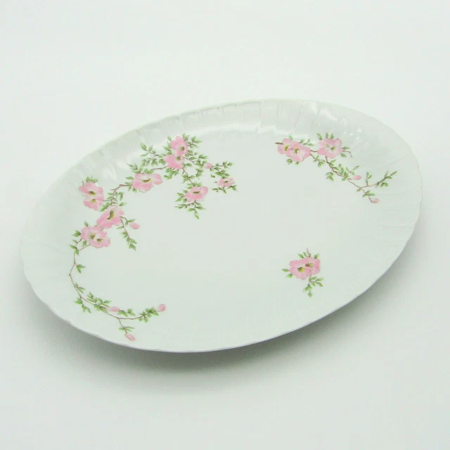 Plat de service ovale vintage blanc liseré doré Porcelaine du Berry di – Hello Broc
