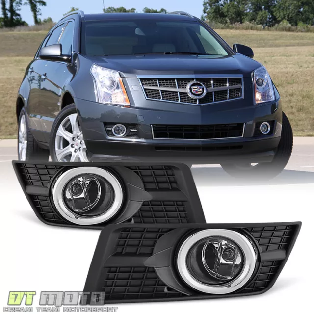 2010-2016 Cadillac SRX Complete Fog Lights Bumper Lamps w/ Switch+Harness 10-16