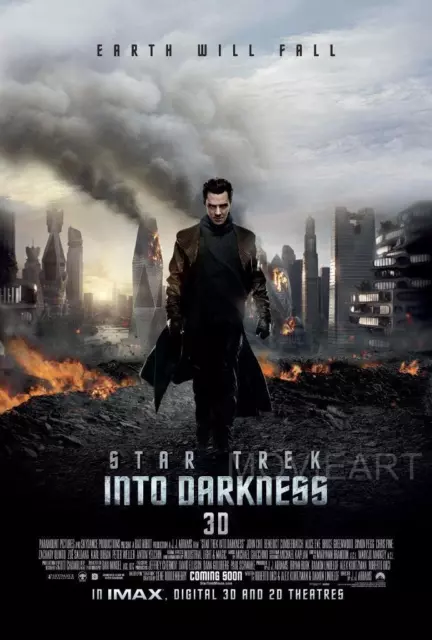 Star Trek Into Darkness Movie Poster Film A4 A3 Art Print Cinema #2