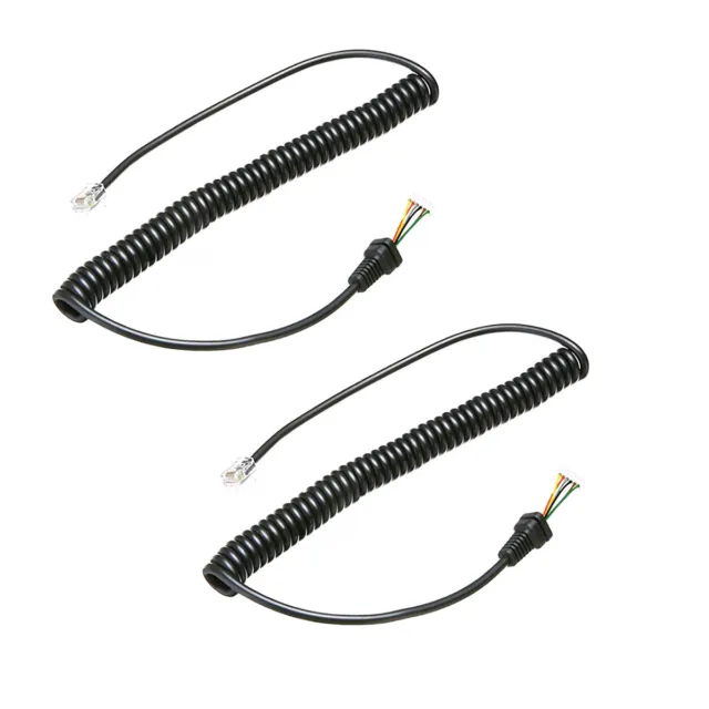 2X MH-48 MH-42 6Pin Microphone Cable Cord Wire For Yaesu FT-7900R FT-2900R Radio