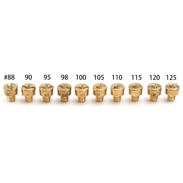 10x ?Brass Main Jet For Mikuni Carburetor VM22 VM24 VM26 VM30 125 150 200 250cc
