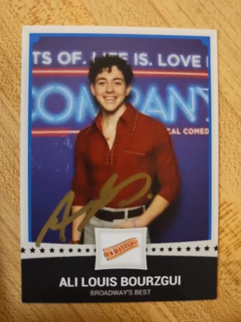 Ali Louis Bourzgui Custom Signed Card - Broadway's Best