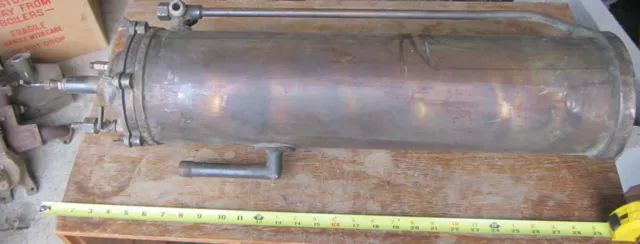Vintage Auto or Shop ? Large Carbide Generator / Acetylene Tank Brass Era 24"