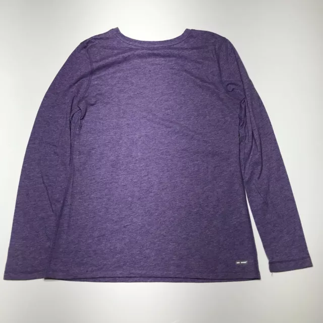 Danskin Now Top Womens Sz S (4-6) Purple Loose Breathable Crew Neck Long Sleeve