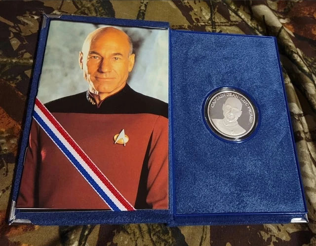 Star Trek Next Generation Captain Picard .999 Proof 1 Troy Oz Silver Coin 1992