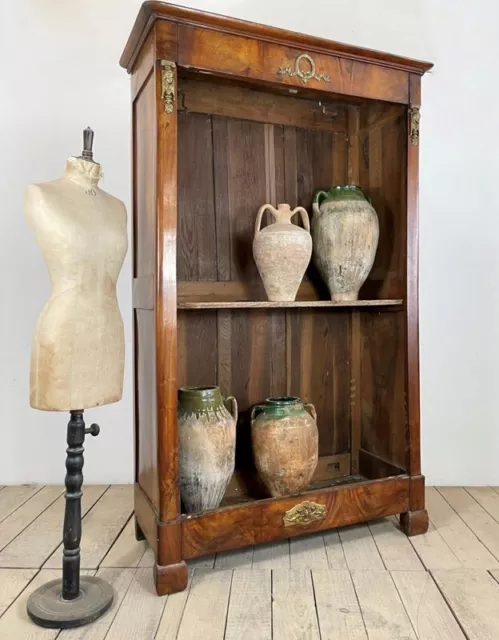 19th Century Antique French Open Armoire Linen Cupboard