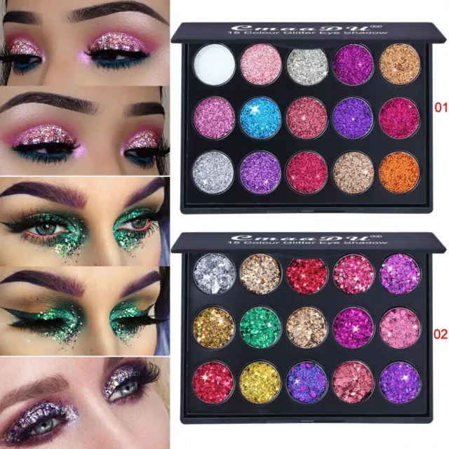 15 Colors Waterproof Glitter Eyeshadow Eye Shadow Pallete Lasting Makeup Kit Set