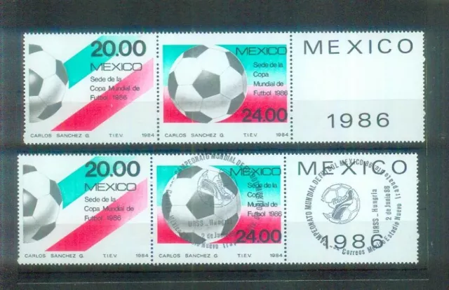 2 komplette Sätze Briefmarken aus Mexiko, MI 1919-1920, postfrisch & gestempelt