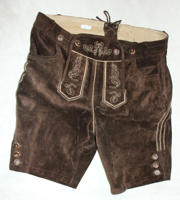 Livergy Herren Trachten Leder Hose Gr 58 W40 Lederhose Wiesn Tirol
