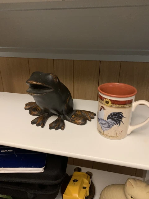 Vintage Hand Carved Wooden Frog