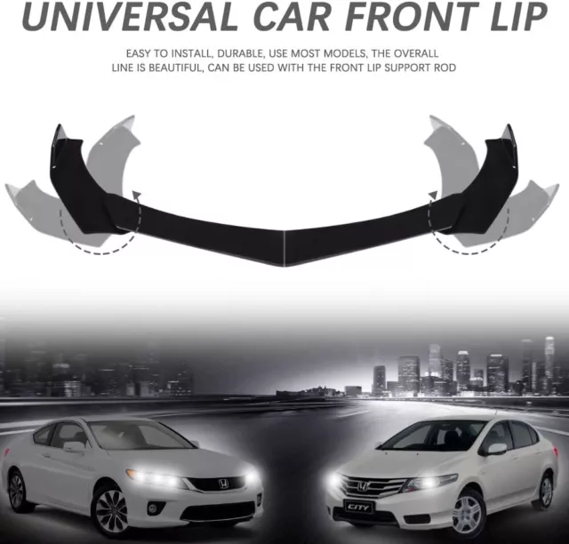 Front Bumper Lip Splitter Spoiler+Strut Rods For Ford Focus RS ST MK3 MK3.5 MK4 3