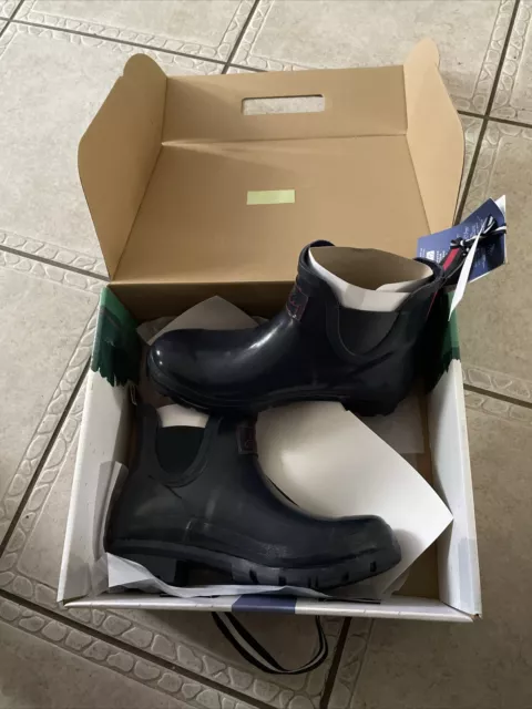 Joules Short Wellies Navy Size 7 New Boxed)